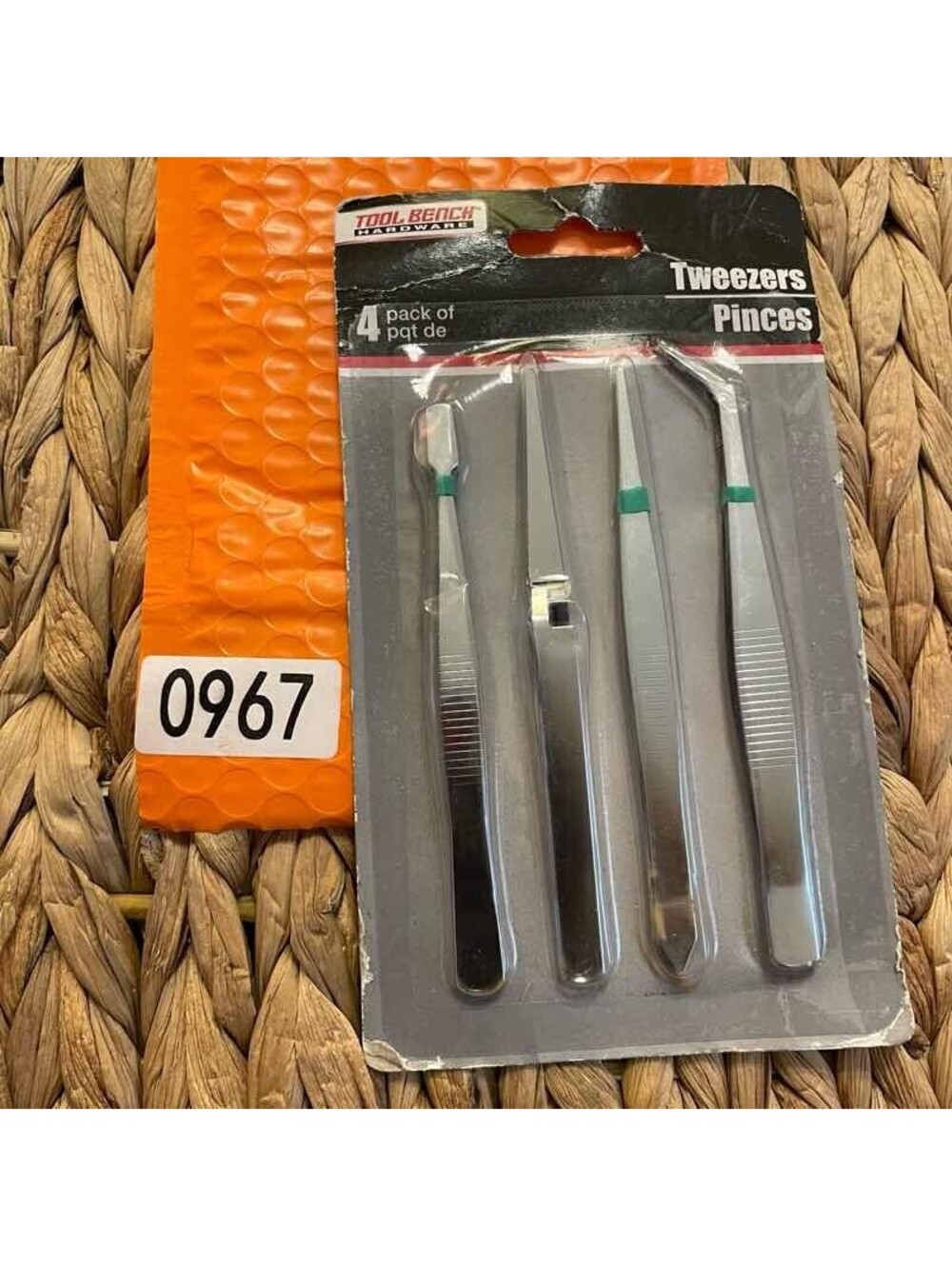 ✅4 Piece Stainless Steel Precision Tweezer Set Hobby Craft Jewelry Tool #️⃣0967